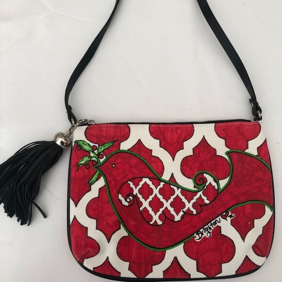 Brighton Red Bird Crossbody Shoulder Bag New - Picture 1 of 6